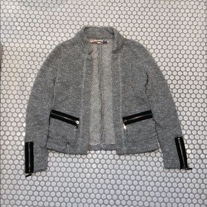 VINTAGE HAVANA black and white blazer style coat